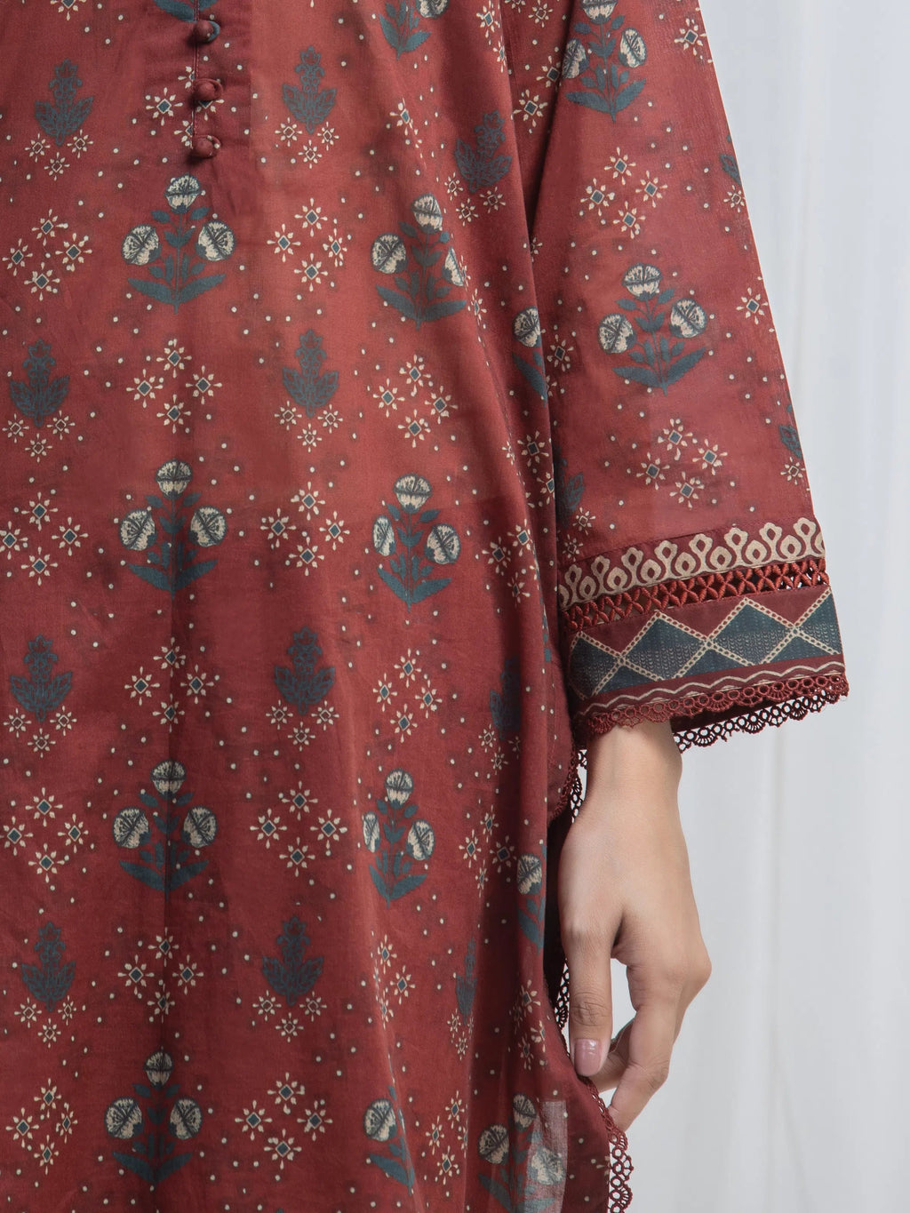 edenrobe Allure Lawn Unstitched Printed 3Pc Suit EWU6A1-36745