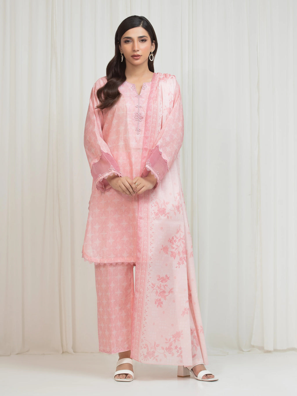 edenrobe Allure Lawn Unstitched Printed 3Pc Suit EWU6A1-36759
