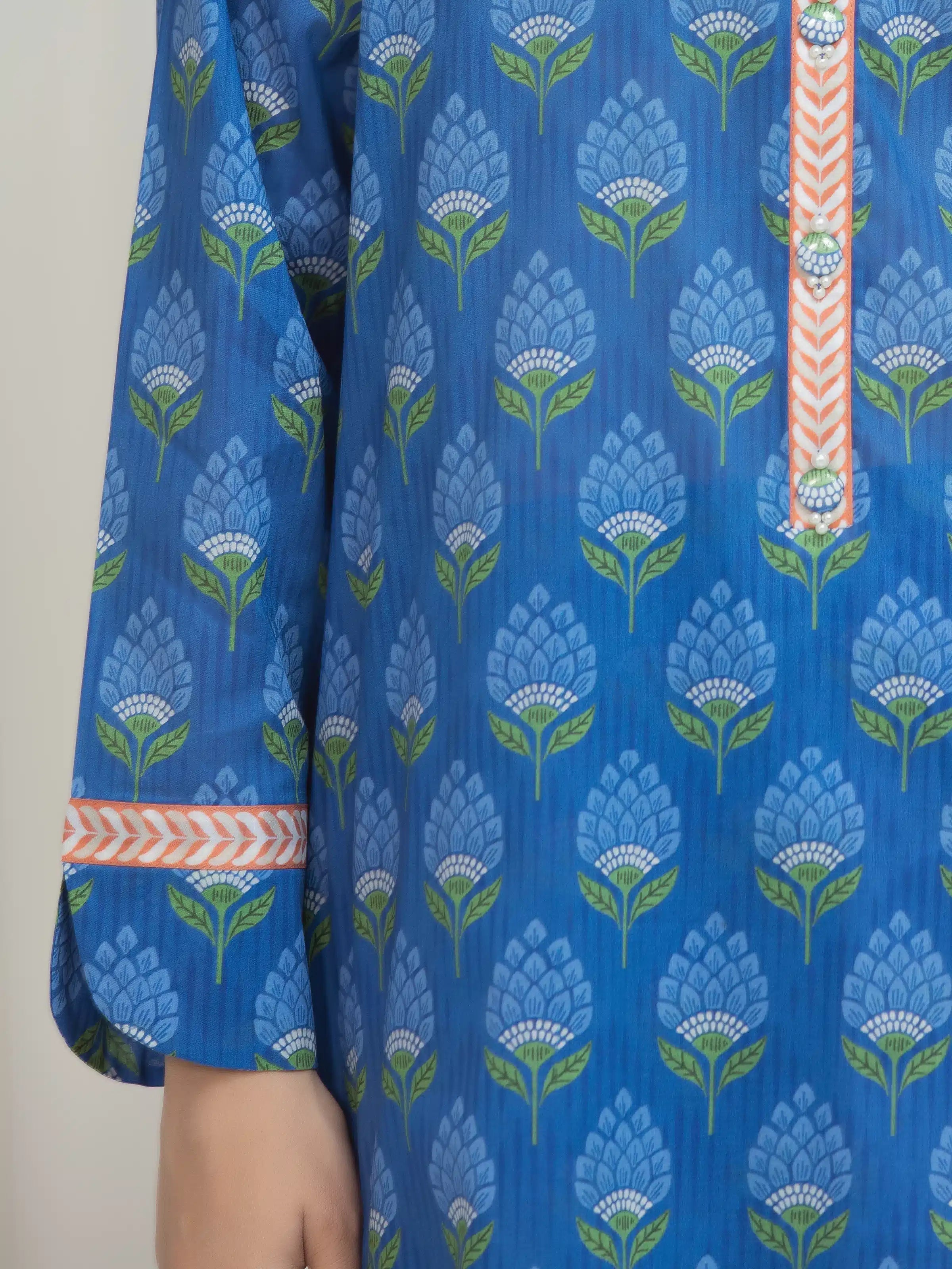 edenrobe Allure Lawn Unstitched Printed 3Pc Suit EWU6A1-36760