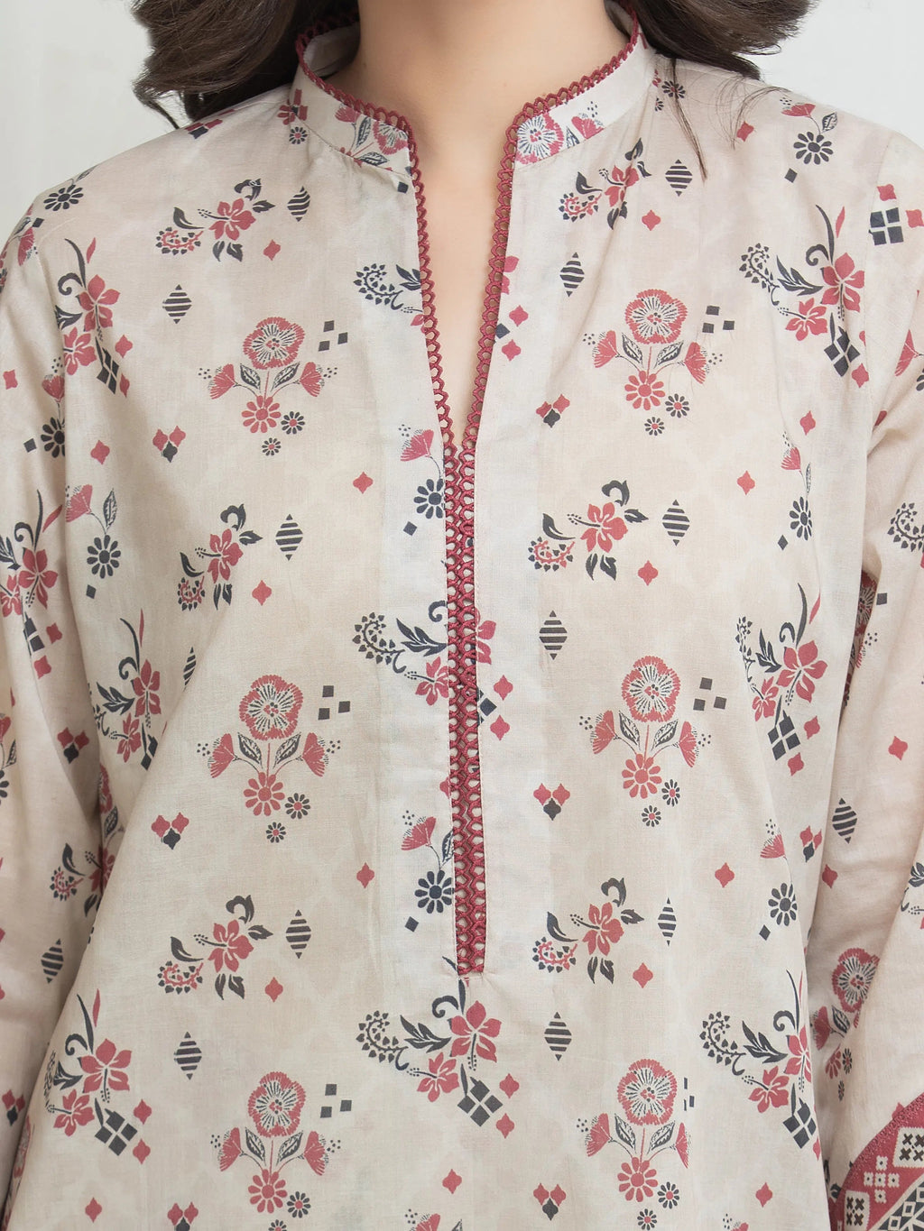 edenrobe Allure Lawn Unstitched Printed 3Pc Suit EWU6A1-36764
