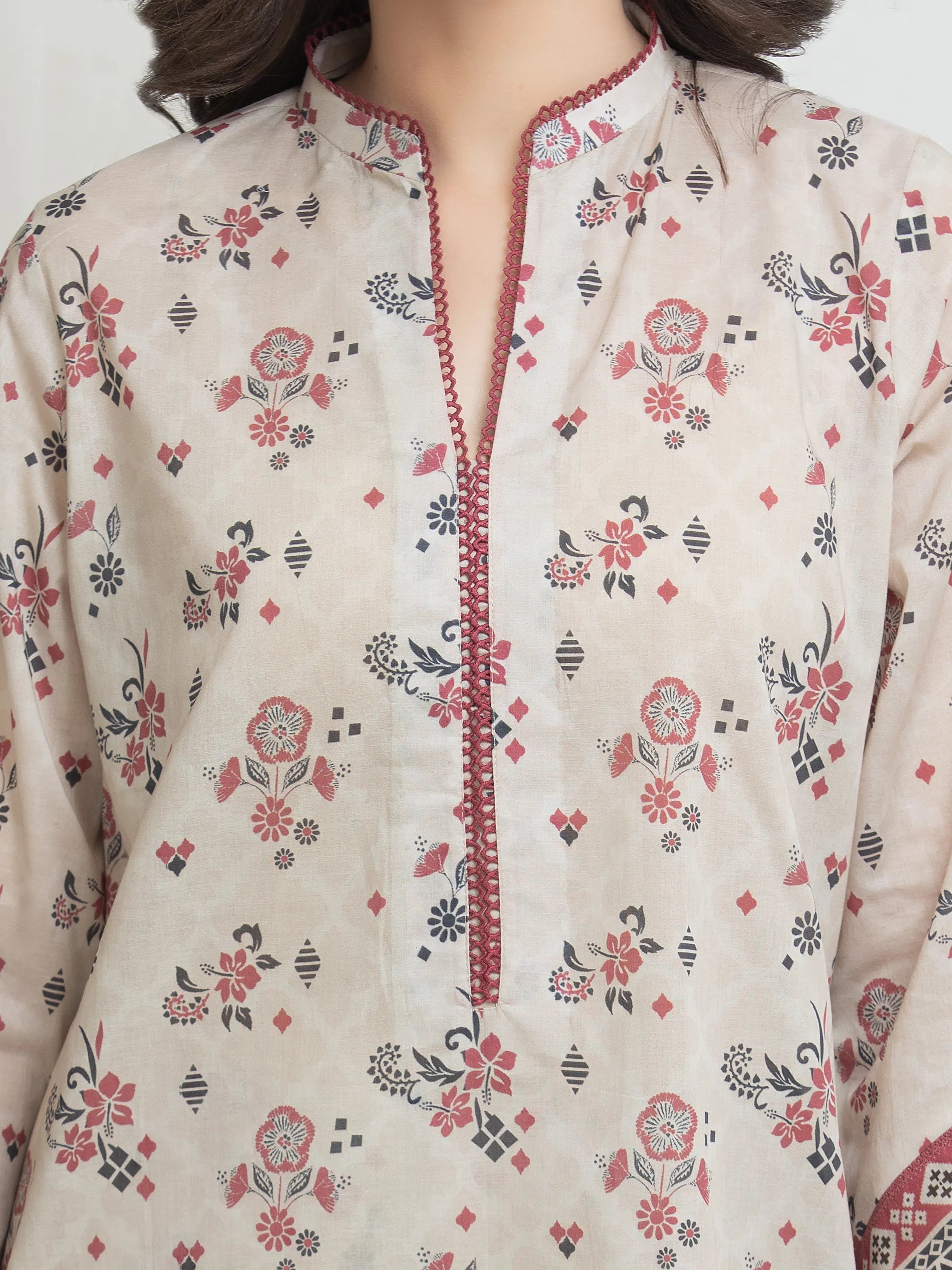 edenrobe Allure Lawn Unstitched Printed 3Pc Suit EWU6A1-36764