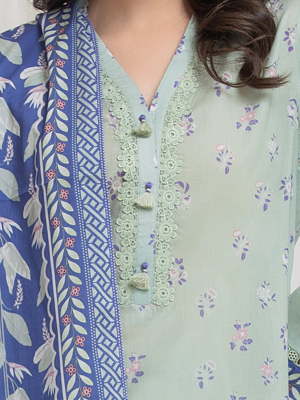 edenrobe Allure Lawn Unstitched Printed 3Pc Suit EWU6A1-36765