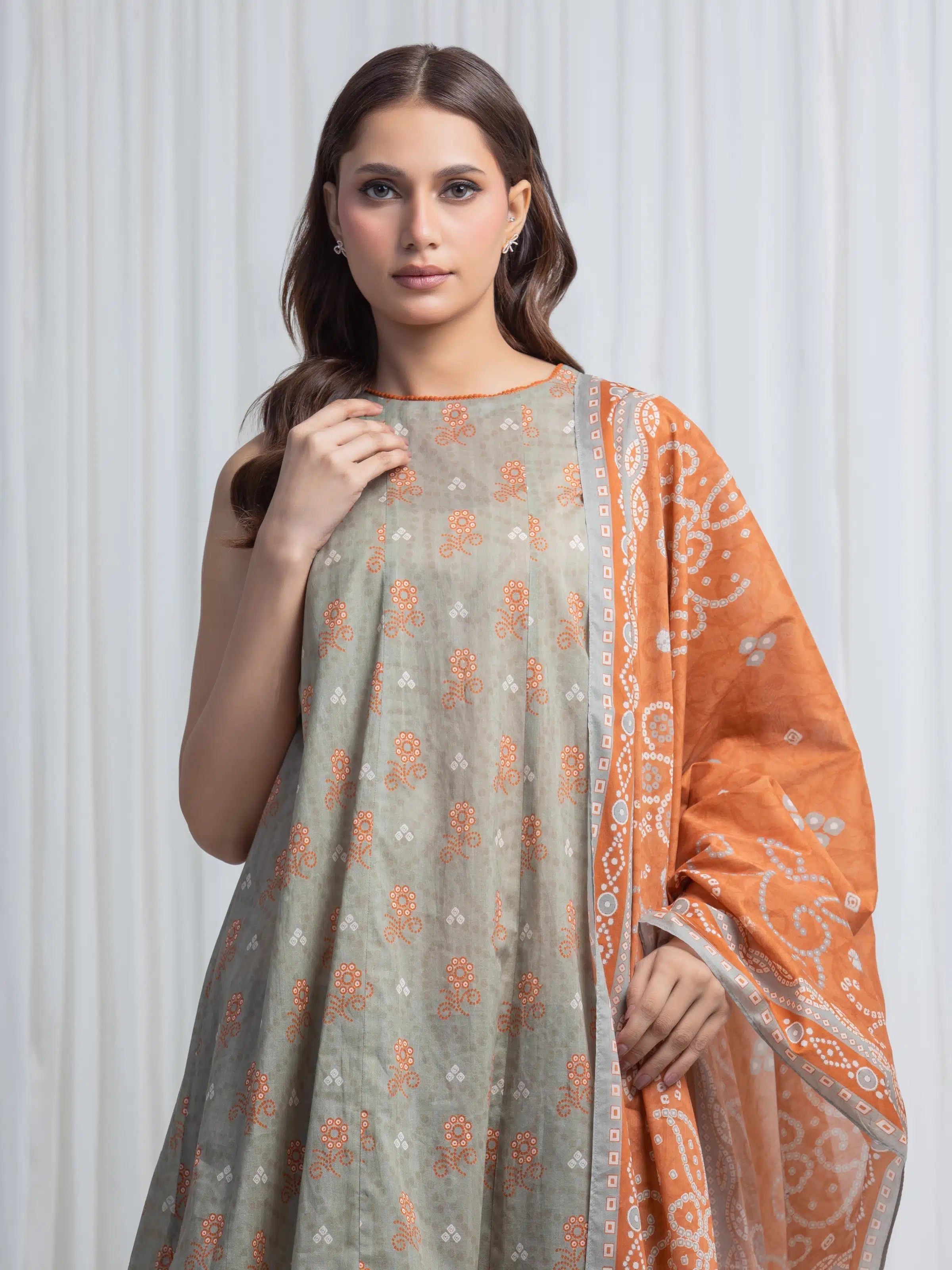 edenrobe Allure Lawn Unstitched Printed 3Pc Suit EWU6A1-36853
