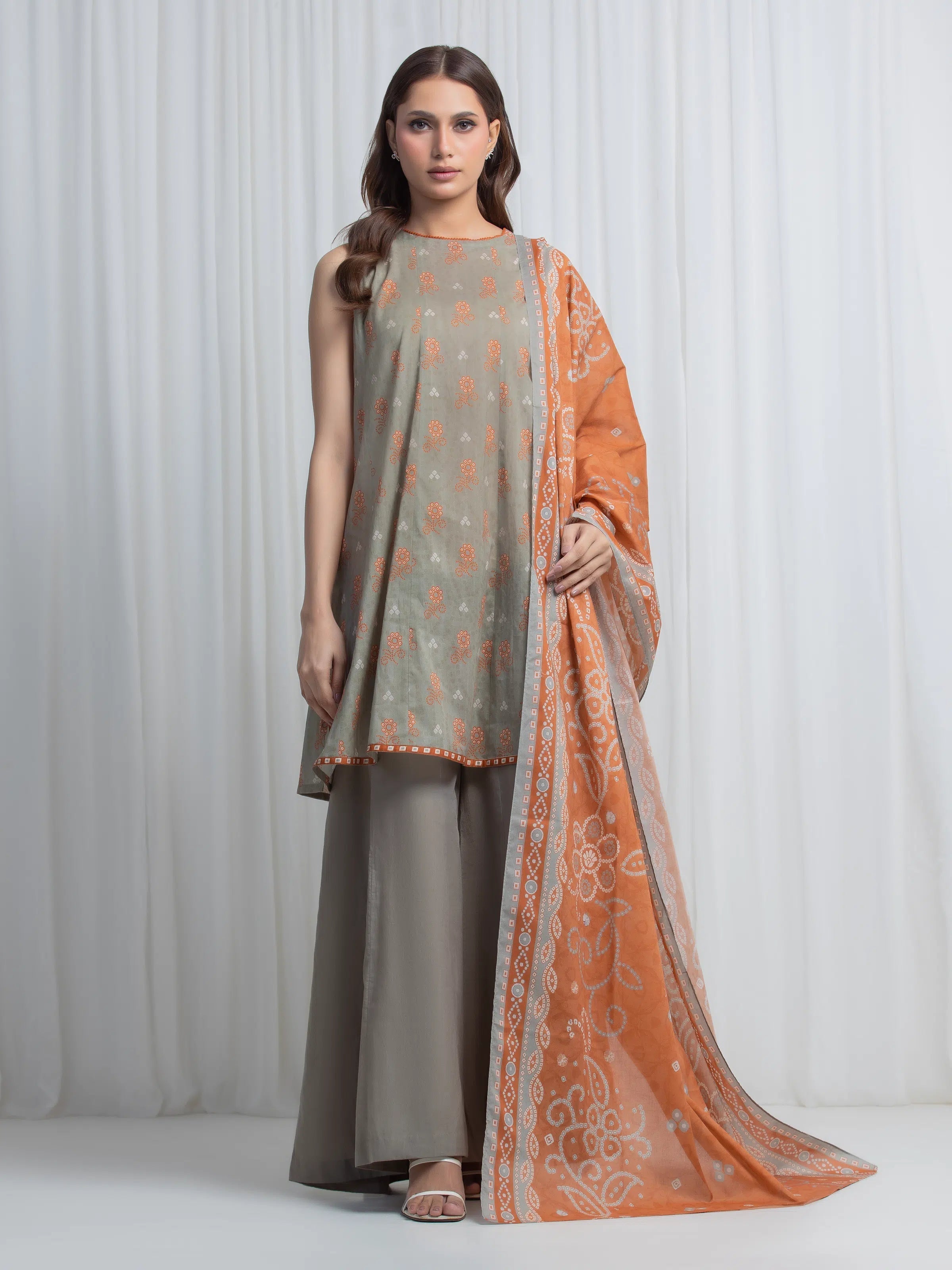 edenrobe Allure Lawn Unstitched Printed 3Pc Suit EWU6A1-36853