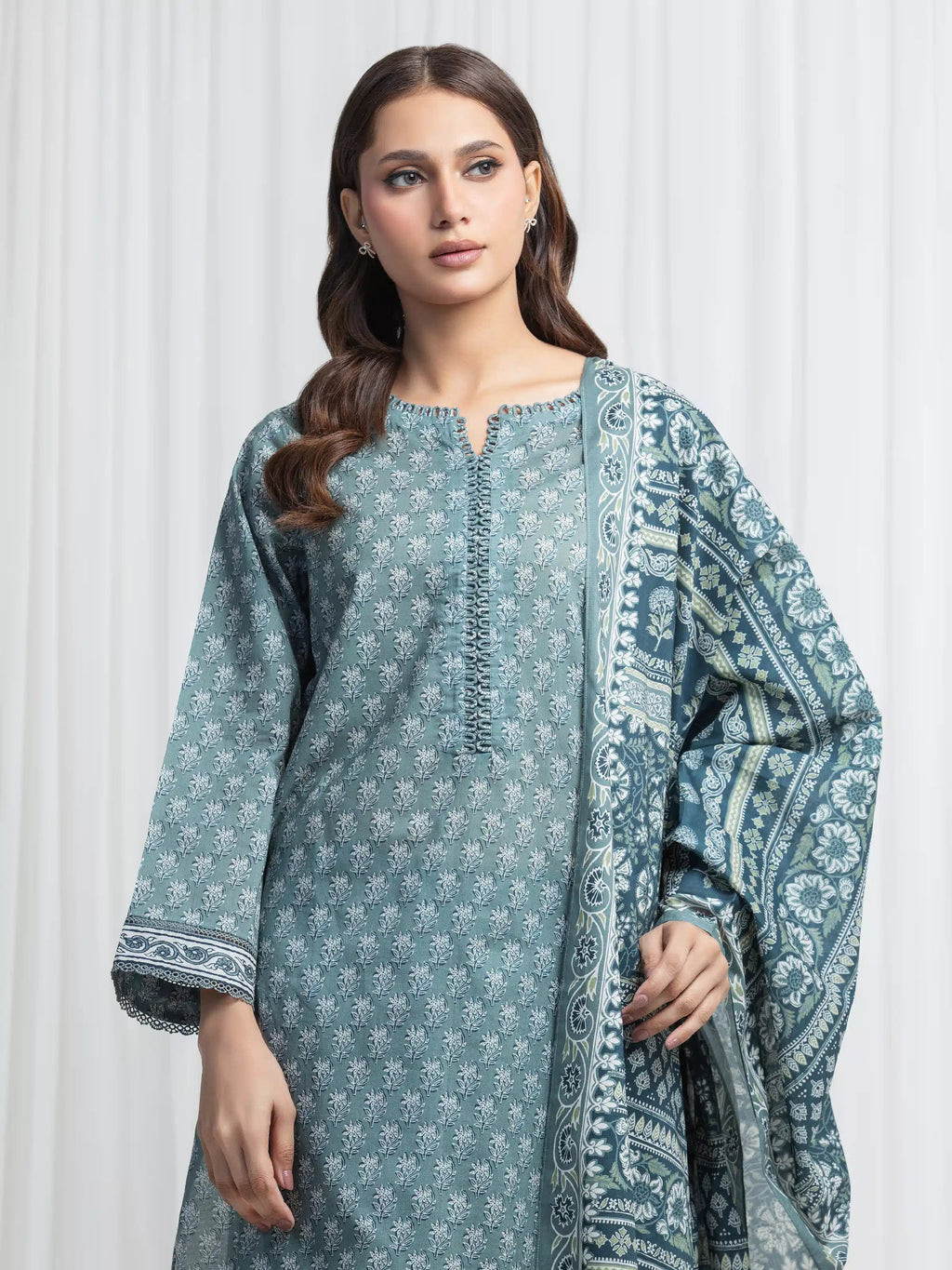 edenrobe Allure Lawn Unstitched Printed 3Pc Suit EWU6A1-36869