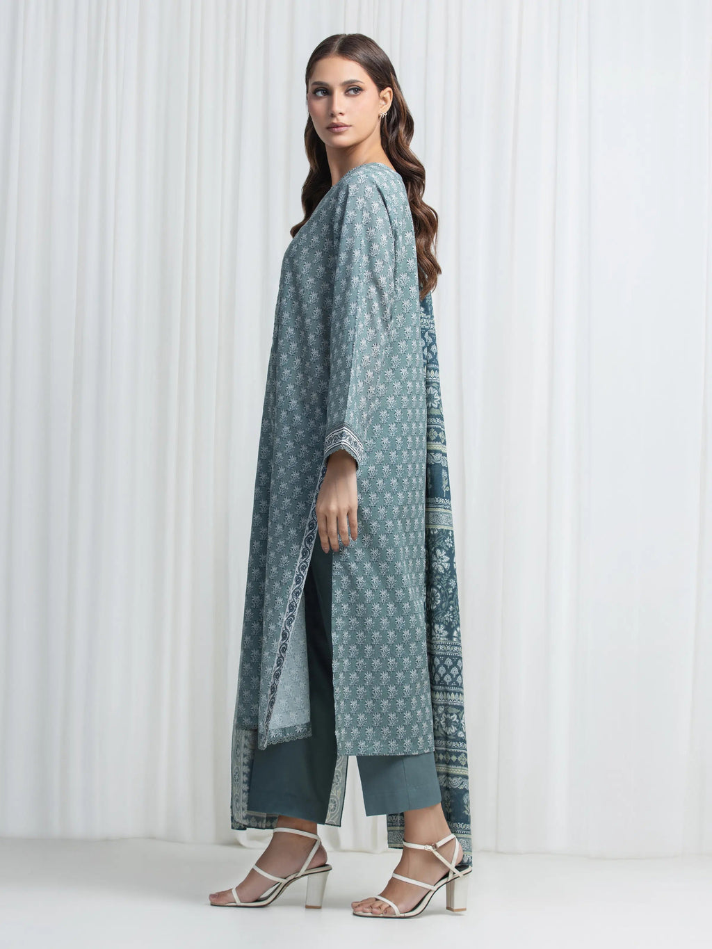 edenrobe Allure Lawn Unstitched Printed 3Pc Suit EWU6A1-36869