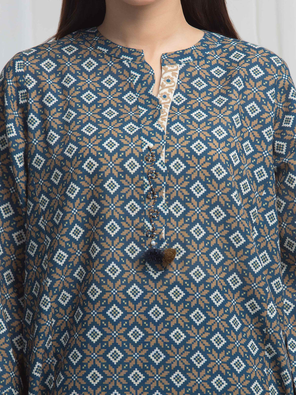 edenrobe Allure Unstitched Printed Khaddar 3Pc Suit EWU6A3-37010