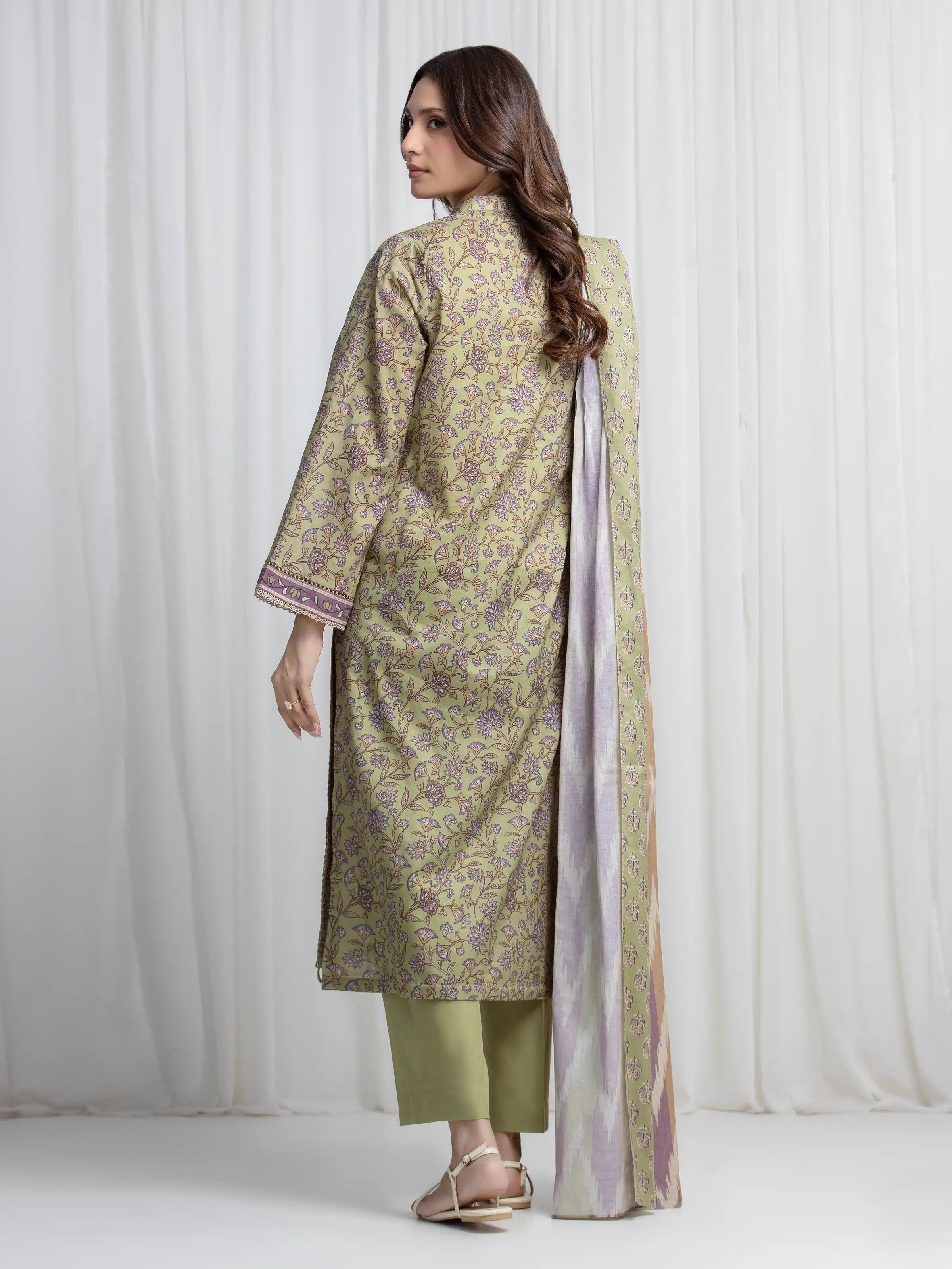 edenrobe Allure Unstitched Printed Khaddar 3Pc Suit EWU6A3-37016