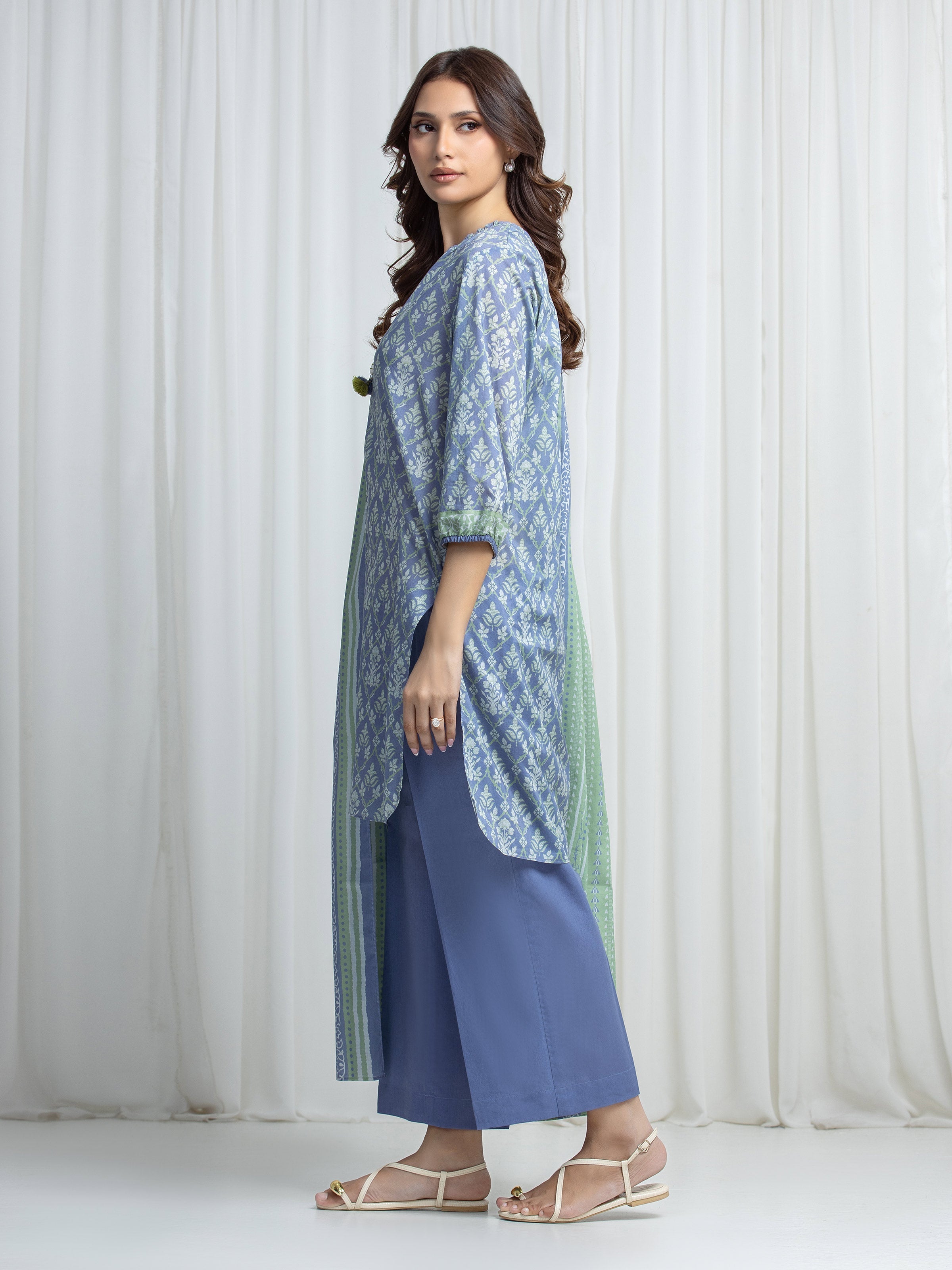 edenrobe Allure Unstitched Printed Khaddar 3Pc Suit EWU6A3-37027