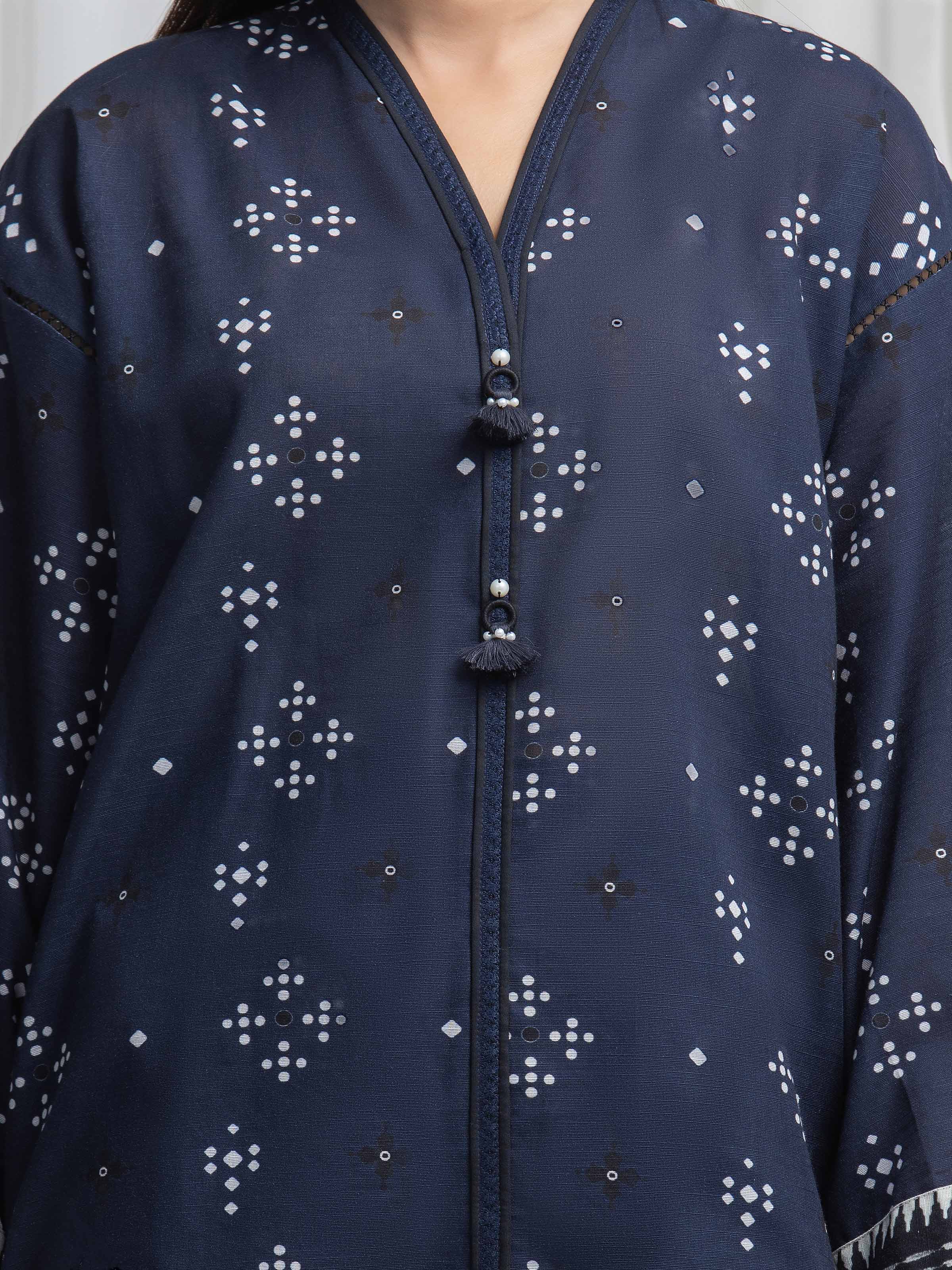 edenrobe Allure Unstitched Printed Khaddar 3Pc Suit EWU6A3-37033