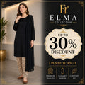 3Pcs Women's Stitched Arabic Lawn Block Printed Suit