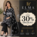 3Pcs Women's Stitched Lawn Digital Print Suit with Lace work short Frock and Shalwar