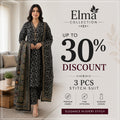 3 Pcs Stitch Embroidered Suit