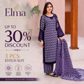3 Pcs Women's Stitched Lawn Printed Suit