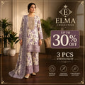3 Pcs Women's Stitched Lawn Embroidered Suit