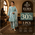 3 Pcs Woman's Stitch Embroidered Suit