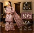 3 Pcs Women's Stitched Lawn Embroidered Suit