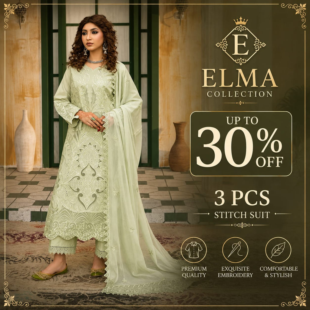 Zarar - U1B Women's Stitched Embroidered Lawn Suit - 4 Pcs