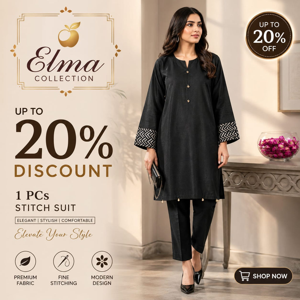 1 Pc Women's Stitched Lawn Plain Shirt