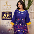 1 Pcs Woman's Arabic Lawn Embroidered Stitch Shirt