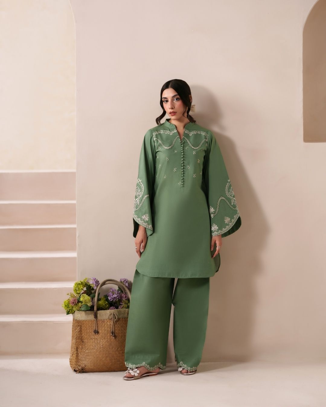 Neeshay Summer Basics Ready to Wear Embroidered Lawn 2Pc Suit SB-15