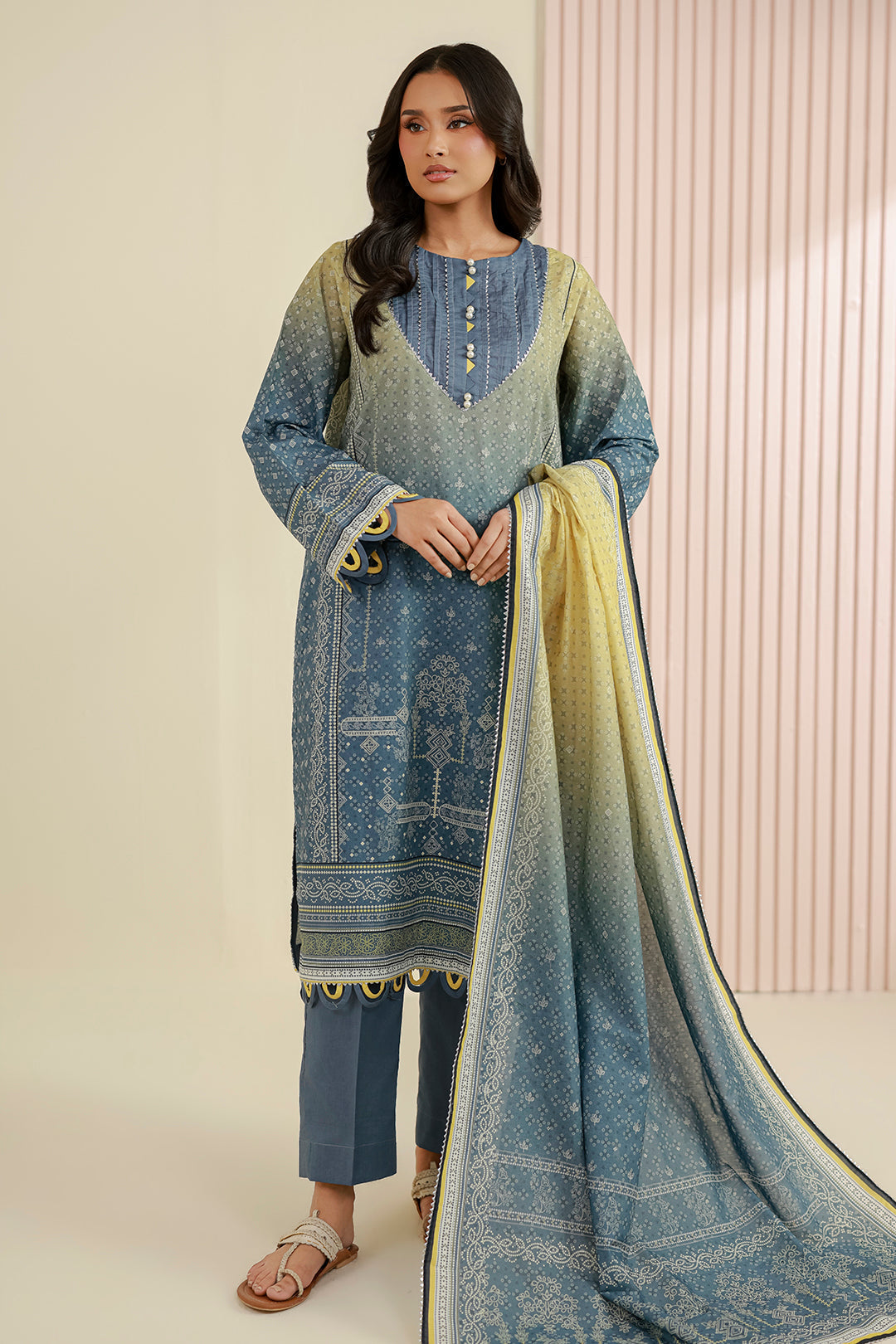 Zellbury Summer Printed Lawn Unstitched 3Pc Suit WUS26X31005