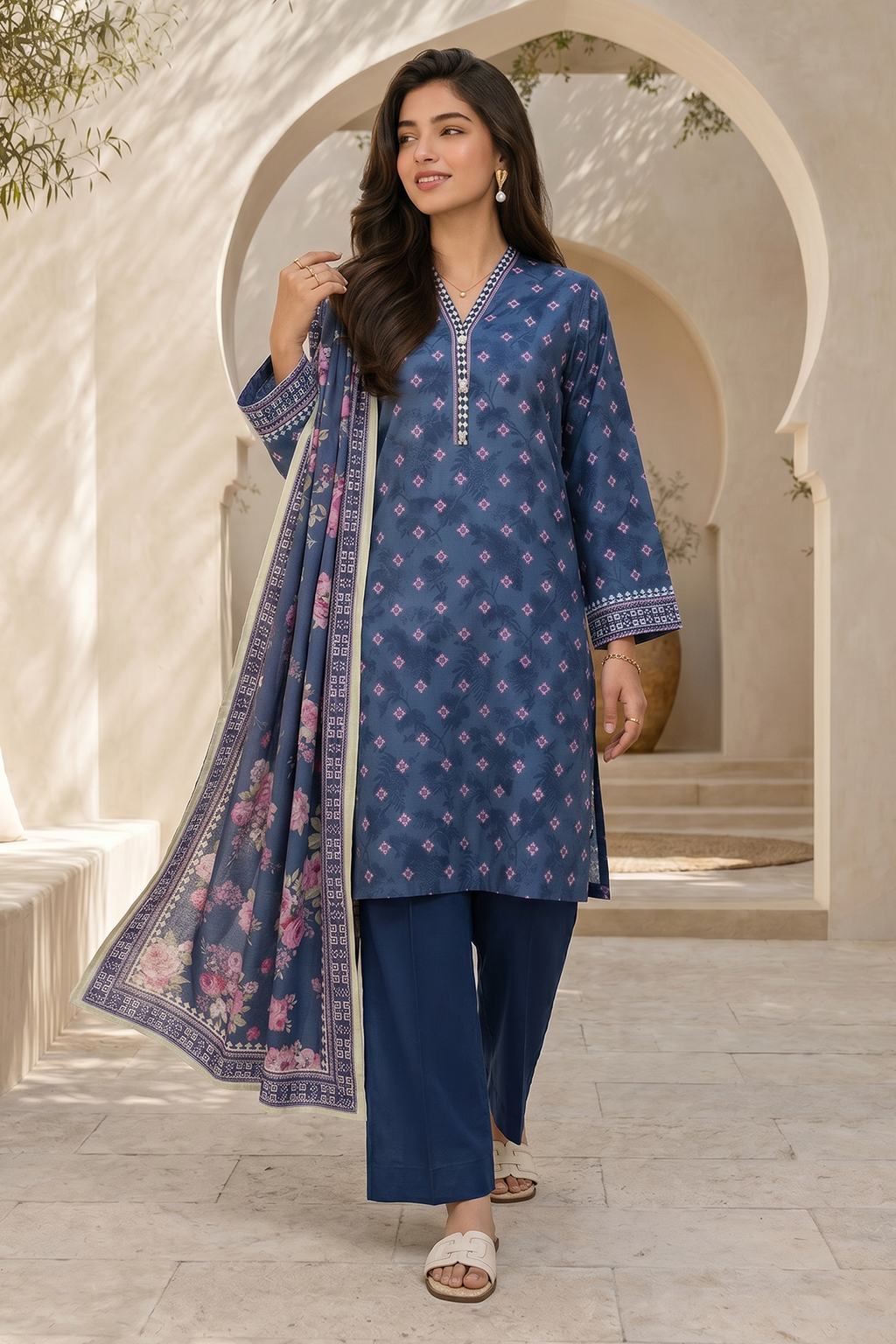 Zellbury Summer Printed Lawn Unstitched 3Pc Suit WUS26X38060