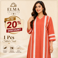 1 Pc Women's Stitched Lawn Plain Shirt