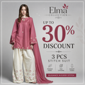 3 Pcs Women's Stitched Cotton Lawn Embroidered Suit