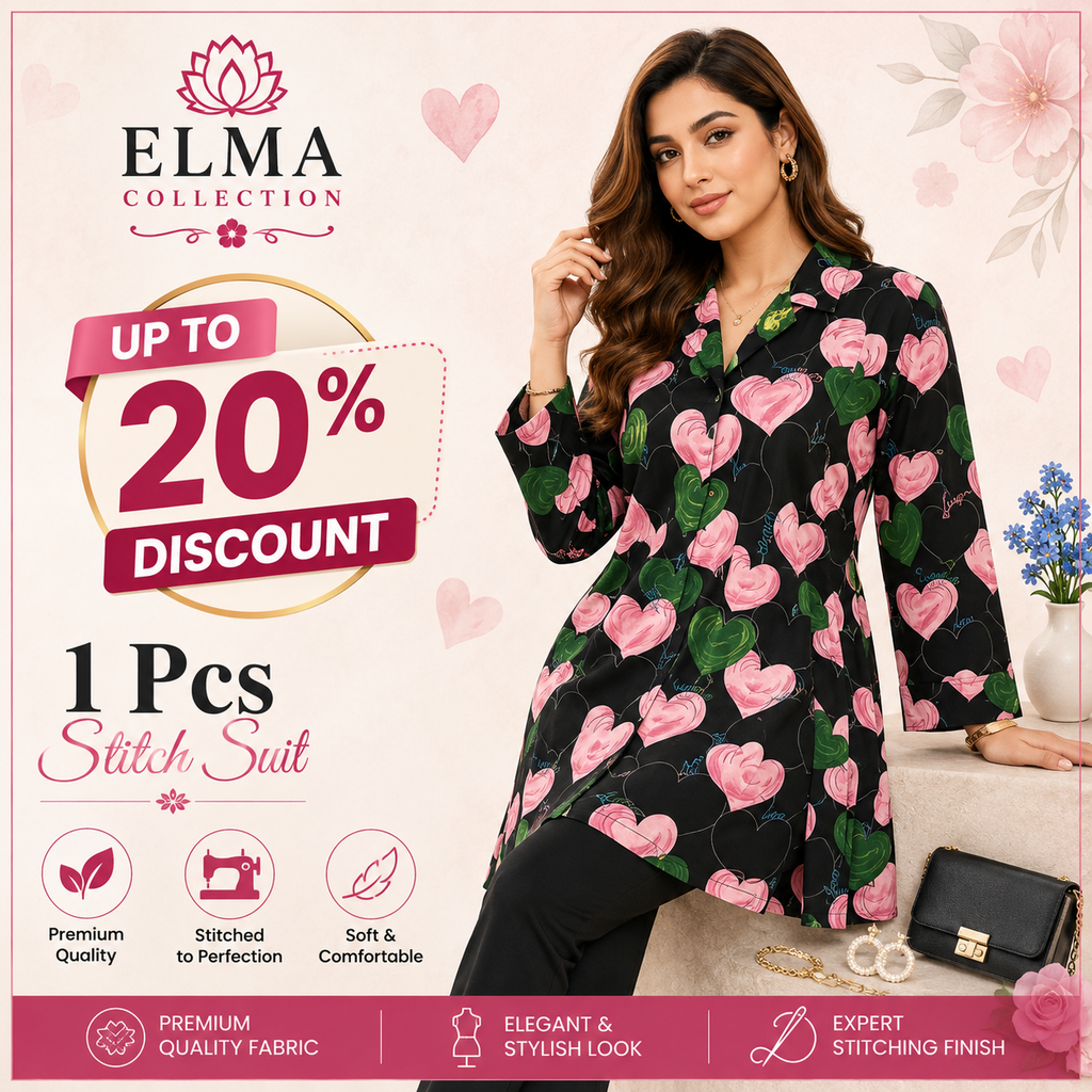 Chiffon Printed Top - Stylish Women's Stitched Wear 1 Pc