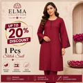 1 Pc Women's Stitched Lawn Embroidered Shirt