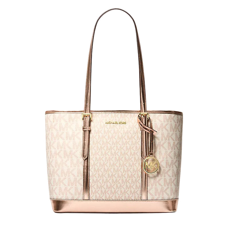 Michael Kors Jet Set Top-Zip Tote Bag, Rose Gold