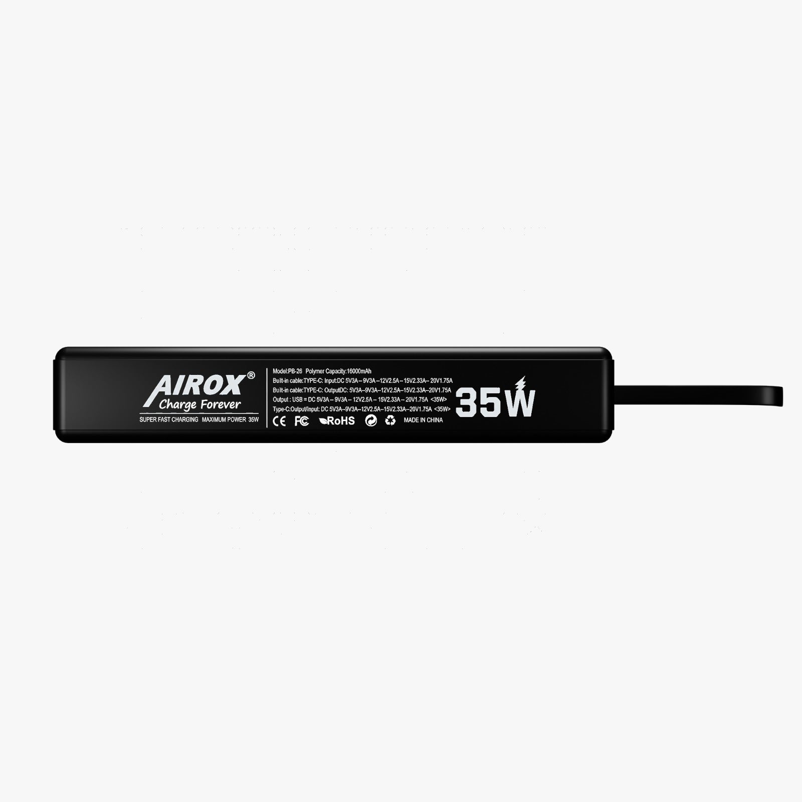 Airox PB26 Fast Charging 35 Watt Powerbank 18k-mAh